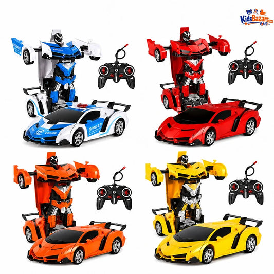 Remote Control Car Rc Transformed Robot Cars 360 Rotation Rechargeable Kids Toy Car