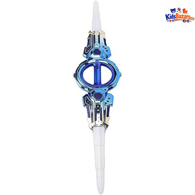 Rotatable Dual-Blade Sword Toy with Retractable Spin & LED Lights