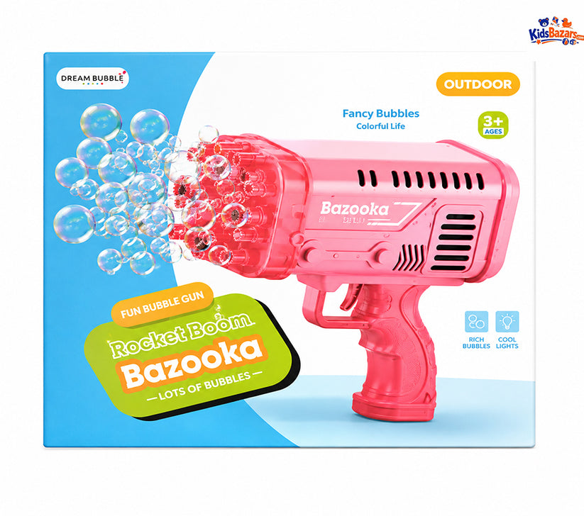 Space Rocket Bazooka Bubble Gun – Automatic Bubble Maker Toy for Kids