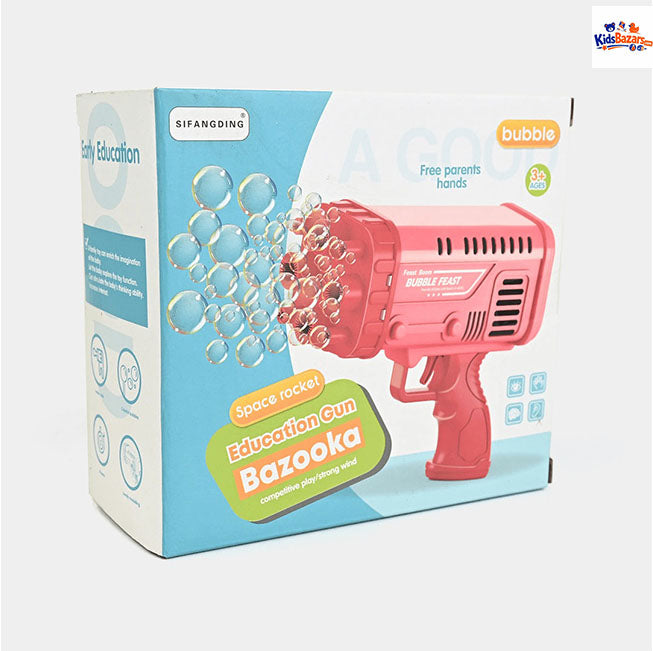 Space Rocket Bazooka Bubble Gun – Automatic Bubble Maker Toy for Kids