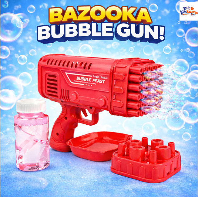 Space Rocket Bazooka Bubble Gun – Automatic Bubble Maker Toy for Kids