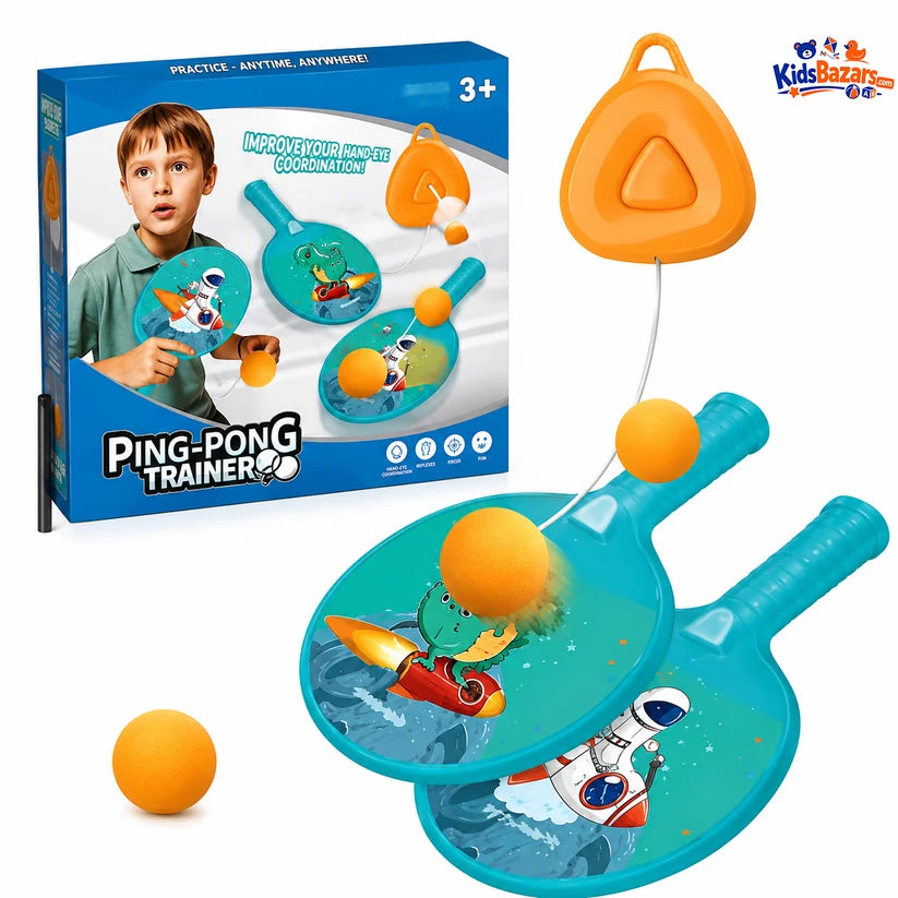 Table Tennis Ping Pong Trainer Toy for Kids – Fun Indoor Sports Practice Set