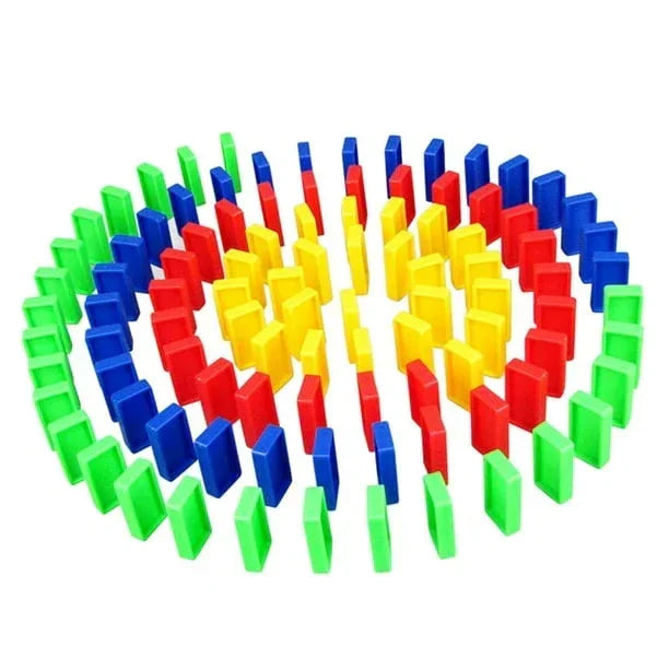 Wooden Dominos 100 Block – Educational Colorful Kids Learning Toy Set