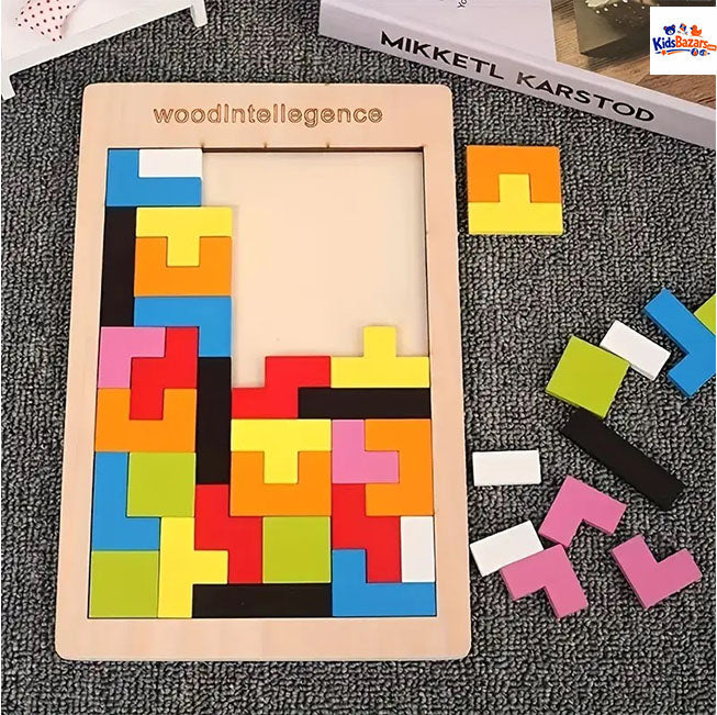 Wooden Intelligence 40 Pcs Russian Puzzle Blocks