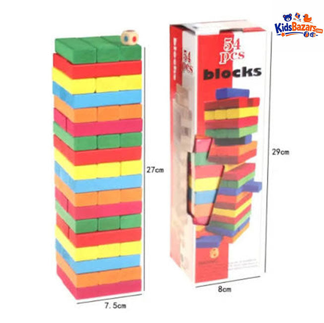 Wooden Jenga Game Set for Kids & Family Fun