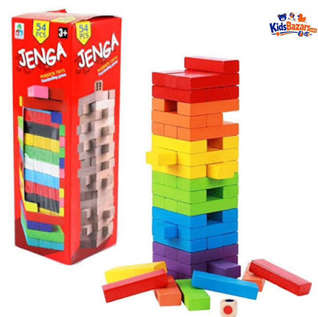 Wooden Jenga Game Set for Kids & Family Fun