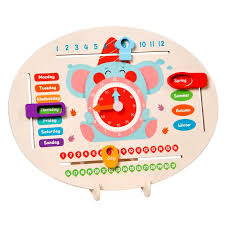 kidsbazars.com multi funtional caldender clock  Educational Toys for Kids Boys Girls